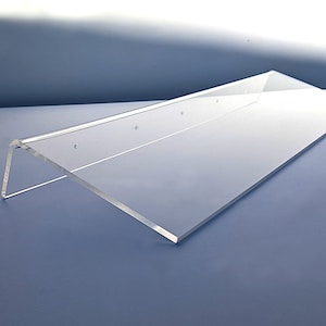 30 inch long clear floating shelf, custom length depth