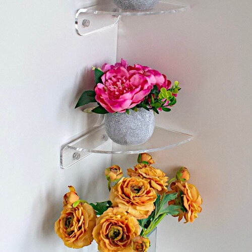 Acrylic Corner Shelf Etsy