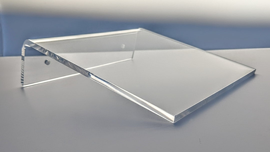 8 Inch Long Clear Floating Shelf, Custom Length Depth Etsy