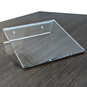 6 inch long clear floating shelf, custom length depth