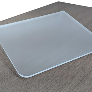 12 inch long frosted floating shelf, custom length depth