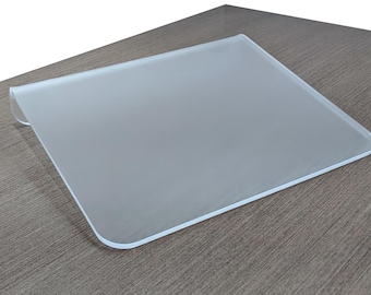 20 inch long frosted floating shelf, custom length depth
