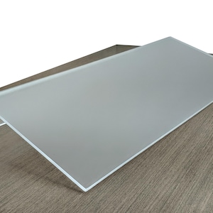 30 inch long frosted floating shelf, custom length depth