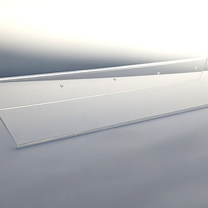 24 inch long clear floating shelf, custom length depth