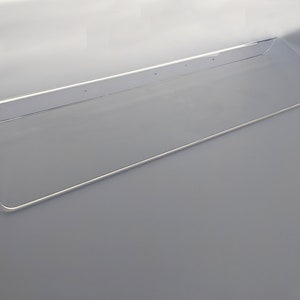 36 inch long clear floating shelf, custom length depth