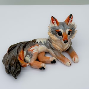 Handmade Red wolf sculpture
