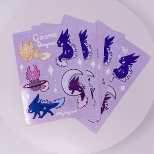 3 Cosmic dragon sticker sheets
