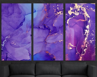 Purple Wall Art Canvas | Etsy