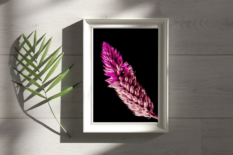 Pink Flower Paint by Number Printable Color by Numbers Kit Etsy