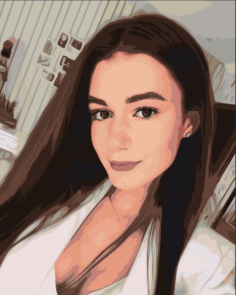 Custom DIY Paint by Number Kit Custom Portrait By Number Etsy