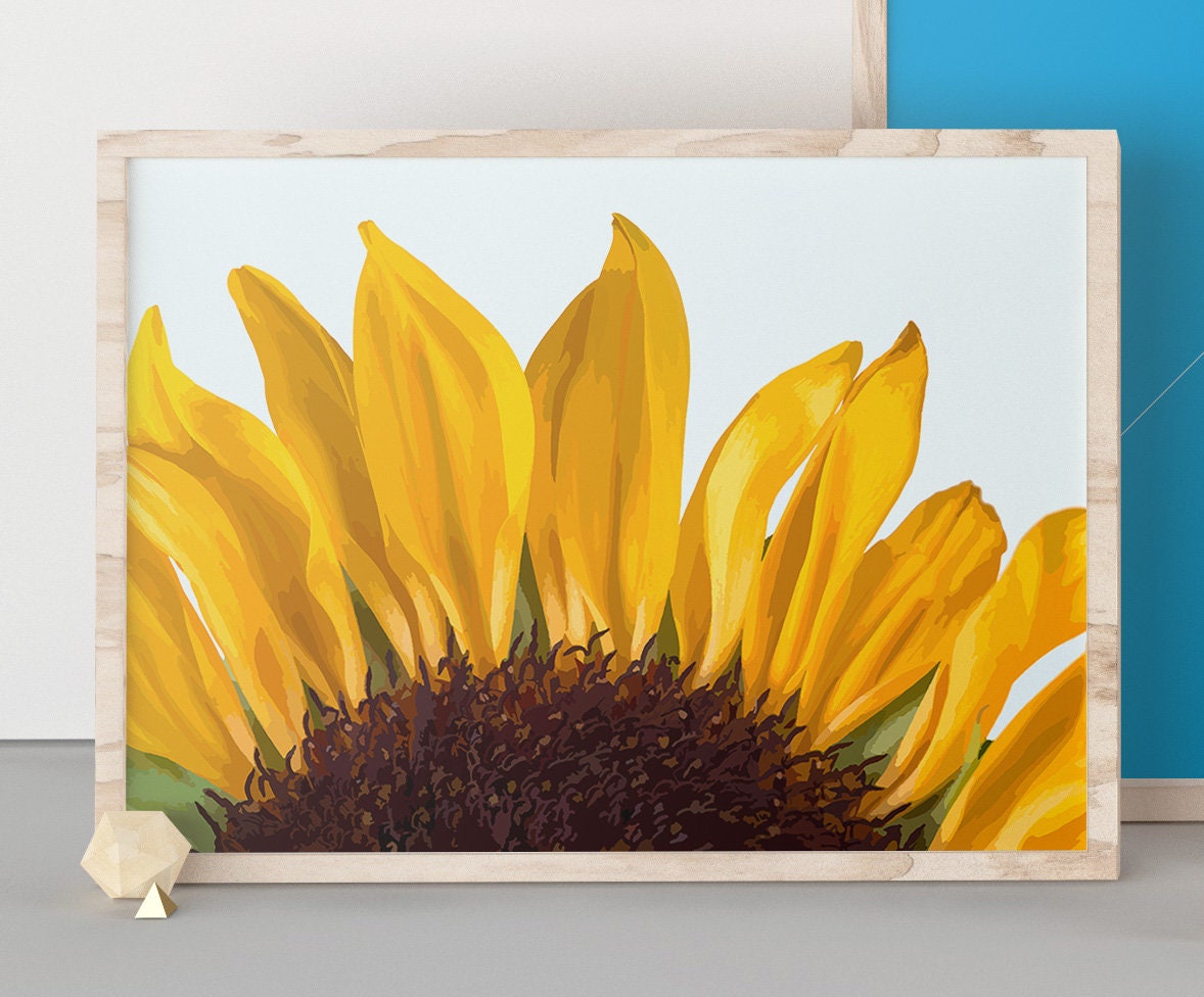 Printable Sunflower Paint by Number Printable Color by Number Etsy 日本