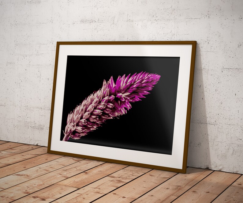 Pink Flower Paint by Number Printable Color by Numbers Kit Etsy