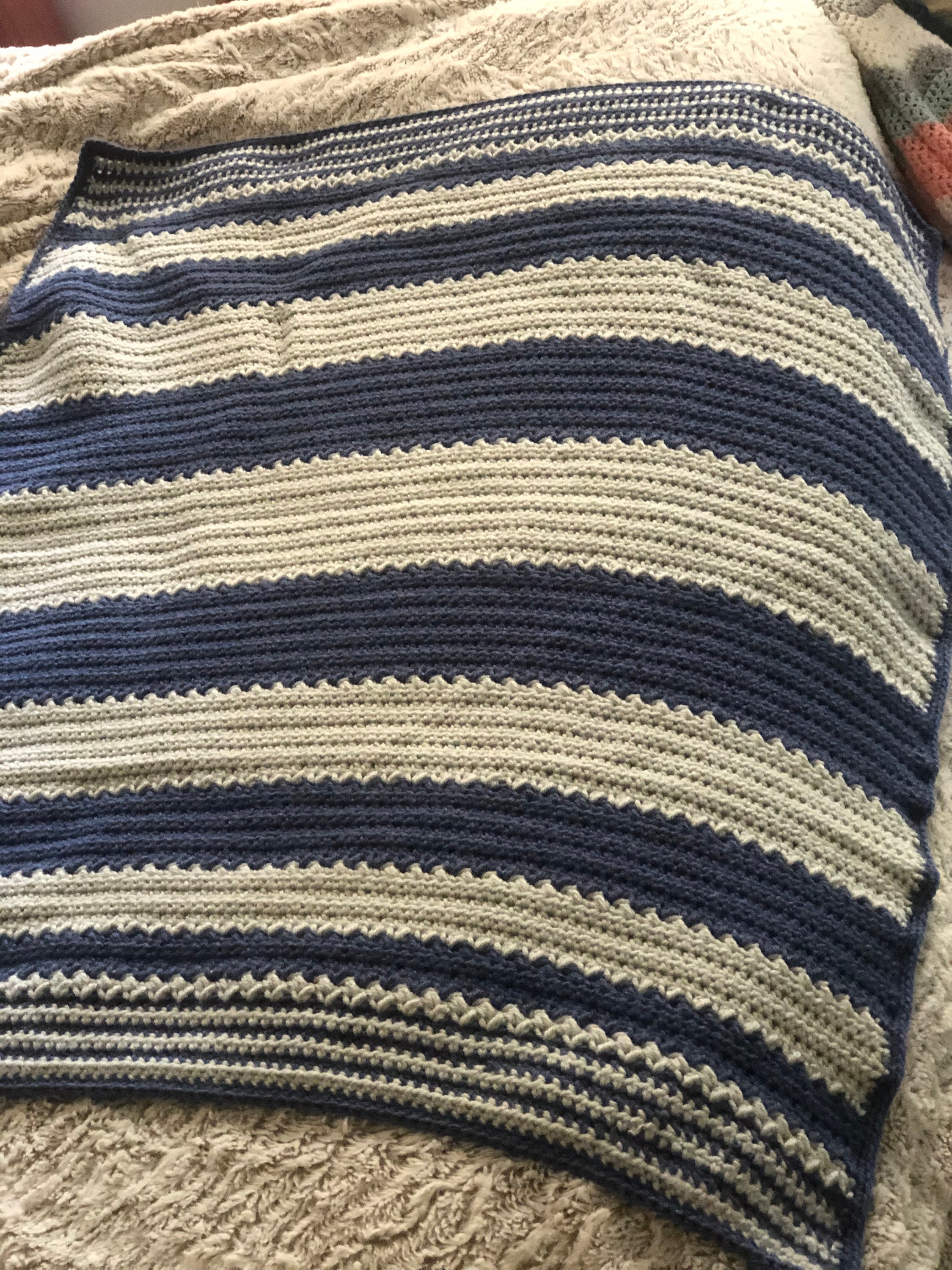 Handmade Striped Baby Blanket Etsy