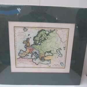 Felix De La Marche Antique Map of Europe-1821 with COA-Fine condition