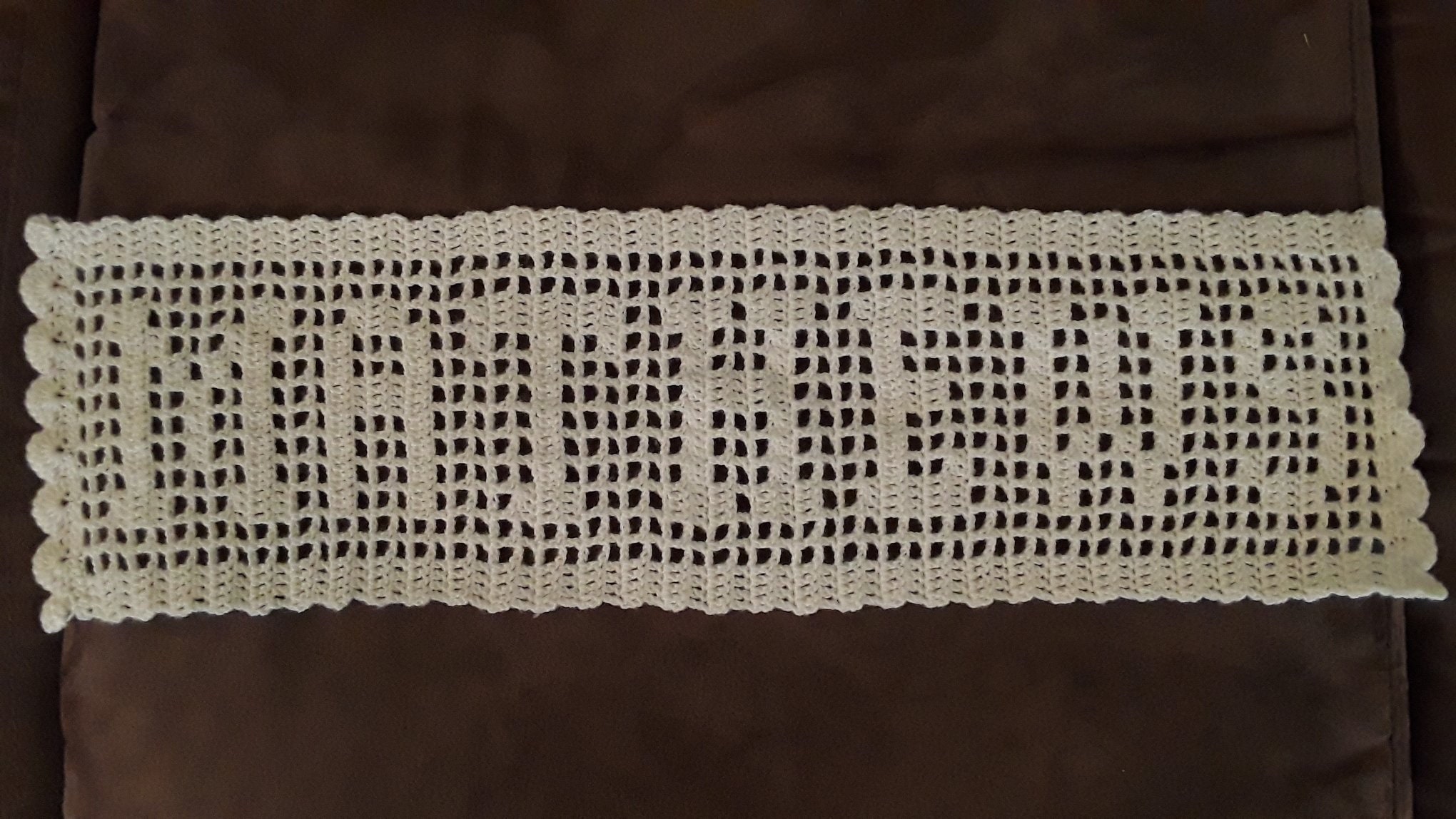 Personalized Filet Crochet Lace Name / Monogram Doily - Etsy
