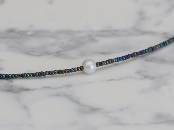 marble pearl choker
