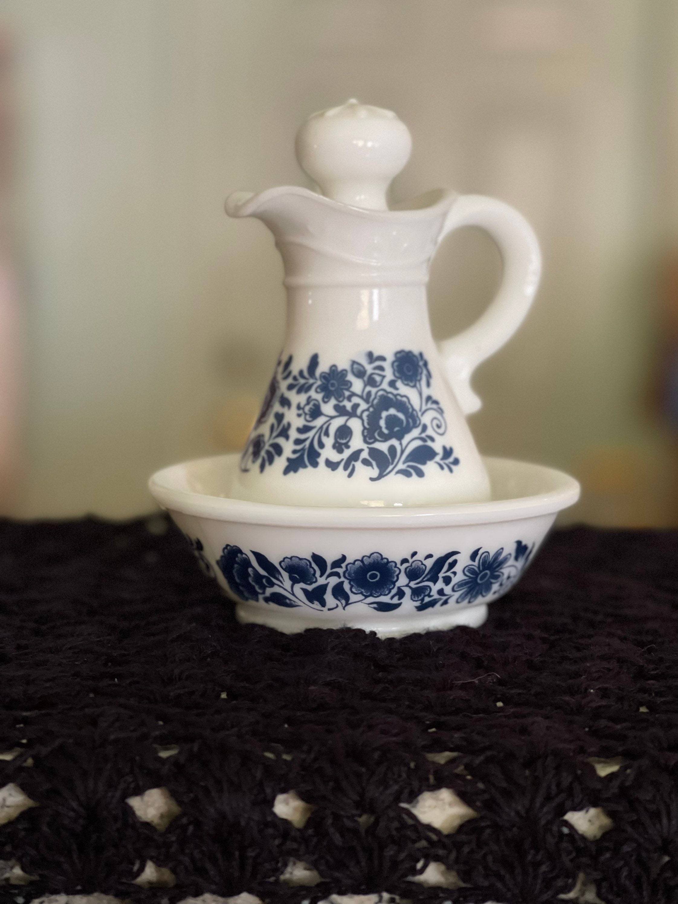 Vintage Avon Pitcher and Bowl Etsy