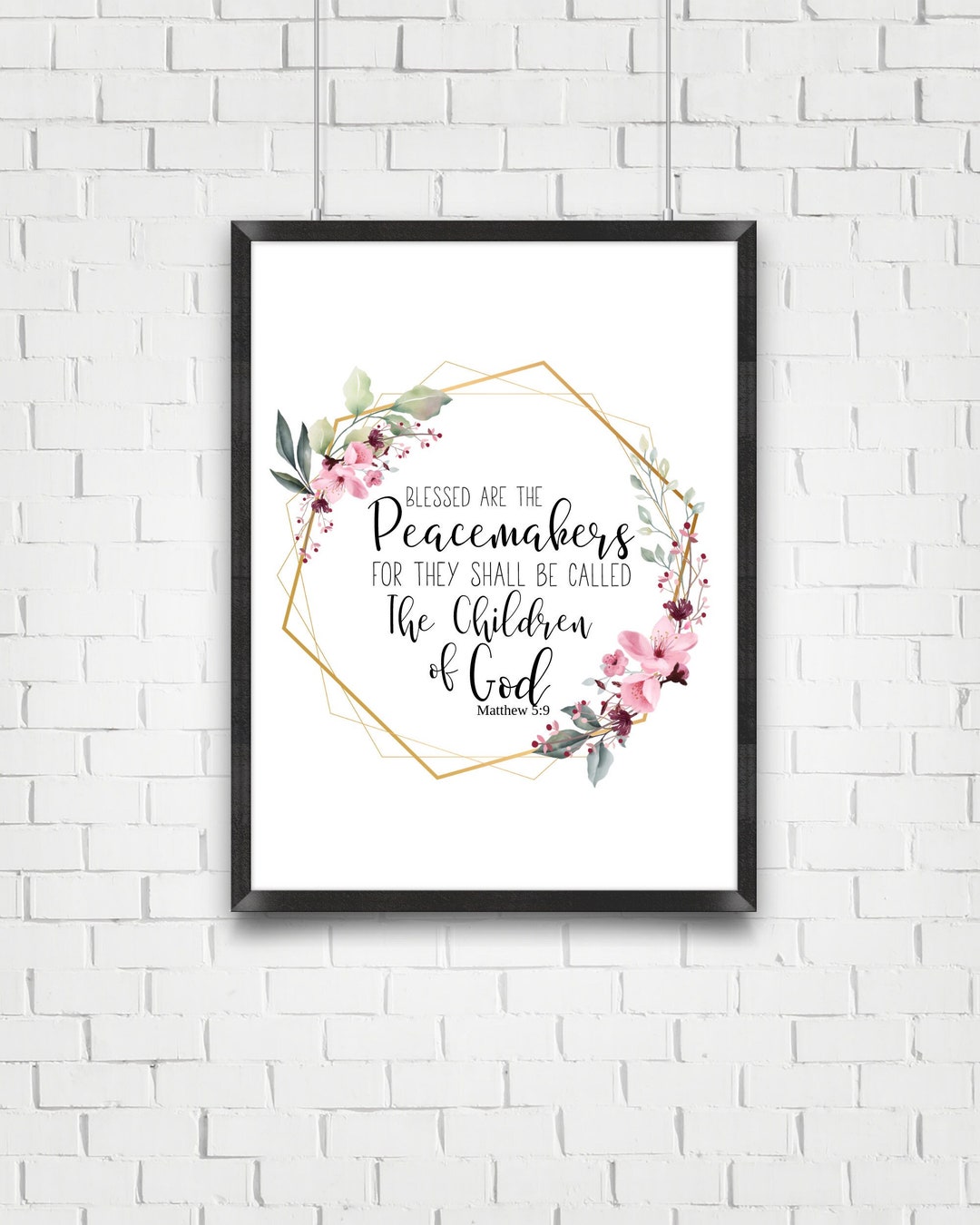 Matthew 5 9 KJV Blessed Are The Peacemakers Art Print Home Etsy Matthew 5 9 KJV Blessed Are The Peacemakers Art Print Home Etsy