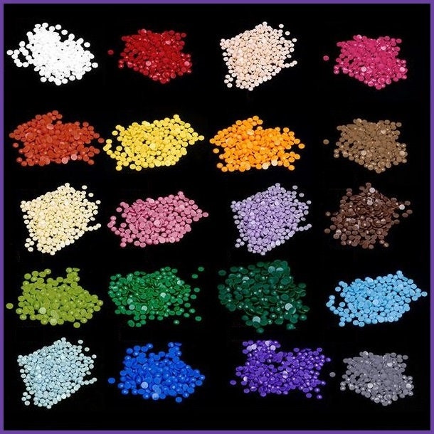 Lot de 5 Sachets Strass Carrés Pour Broderie Diamant