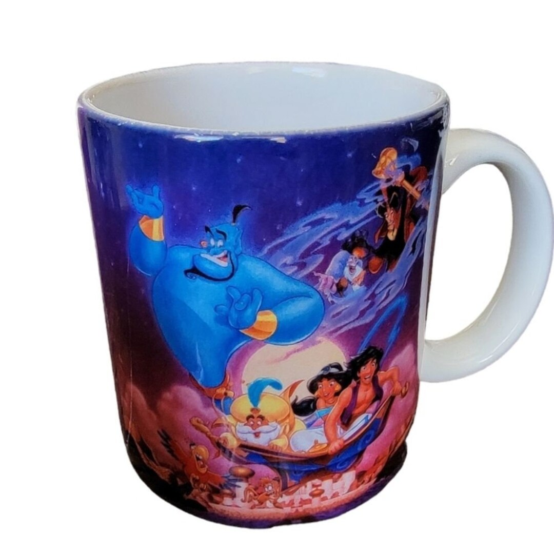 Vintage Disney Aladdin Coffee Mug Cup Purple Ceramic - Etsy