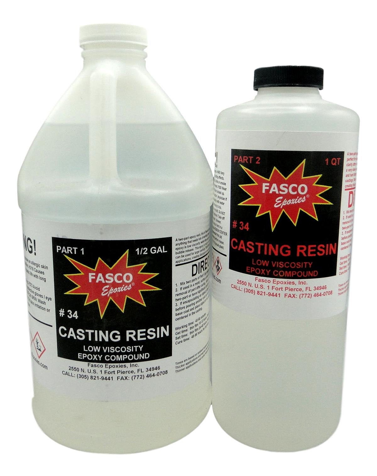 Epoxy Resin 1 Gallon Kit, Crystal Clear, Glossy, UV Resistant, for
