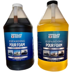2 Lb Density Expanding Pour Foam, 2 Part Polyurethane Closed Cell Liquid Foam (Gallon Kit)