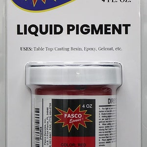 Red Pigment for Epoxy Resin, Gelcoat, Paint - 4 oz