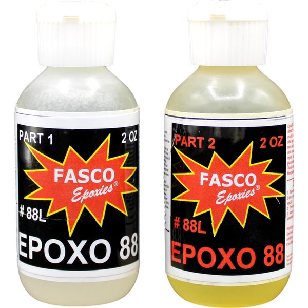 Epoxo 88 Fast Cure Epoxy - 6 Minute Set - Fast Set Epoxy 4 Oz Kit