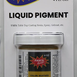 Mustard Pigment for Epoxy Resin, Gelcoat, Paint - 4 oz