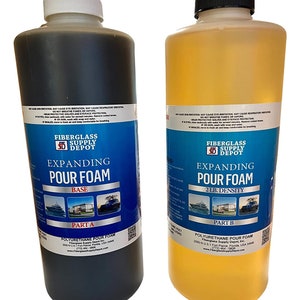 2 Lb Density Expanding Pour Foam, 2 Part Polyurethane Closed Cell Liquid Foam (2 Quart Kit)
