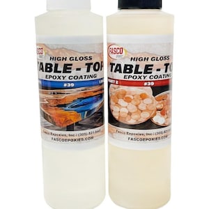 Crystal Clear Table Top UV Resistant Epoxy - River Table Epoxy - Counter Top Epoxy - Bar Top Epoxy - Quart Kit