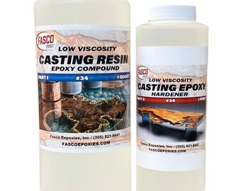 Clear Epoxy Casting Resin Kit - Epoxy 3 Quart Kit - 96 Oz Total