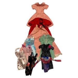 Fashion Doll Clothing and Accessories Vintage Lot of 42 Items Various Decades Barbie Ken Mattel
