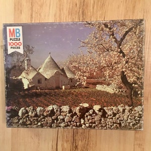 Jigsaw Puzzle Milton Bradley Vintage Europa Apulla Italy 1000 Pieces Made in the USA