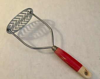 Red Handle Masher Etsy