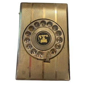 Desk Accessory Address Book Mid Century Vintage 1960s Metal Rolodex Rotary Dial Office Decor