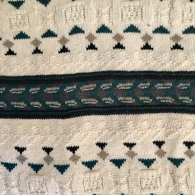 Sweater Peconic Bay Traders Vintage Pullover 1980s Cotton Ivory