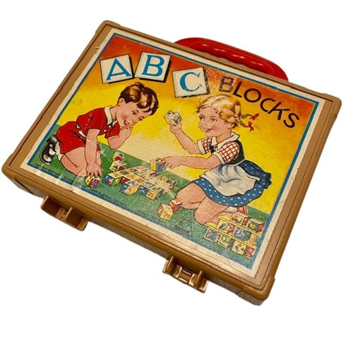 Hermann Eichhorn Wooden Puzzle Blocks With Case Vintage Germany