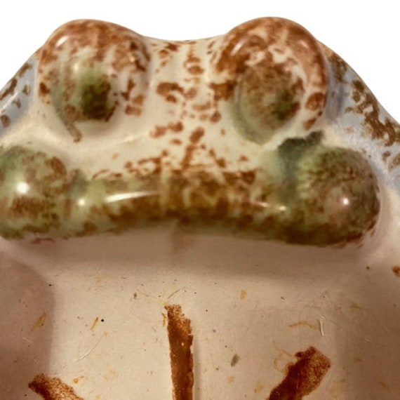 Stoneware Ceramic Frog Ashtray Soapdish Trinket D… - image 2