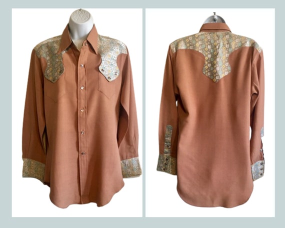 Western Shirt Rodeo Fancy Vintage Tem Tex Pearl S… - image 1