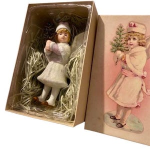 Victorian Angel Porcelain Ornament Costco Retired Design Original Box Christmas Decor Angel Collection