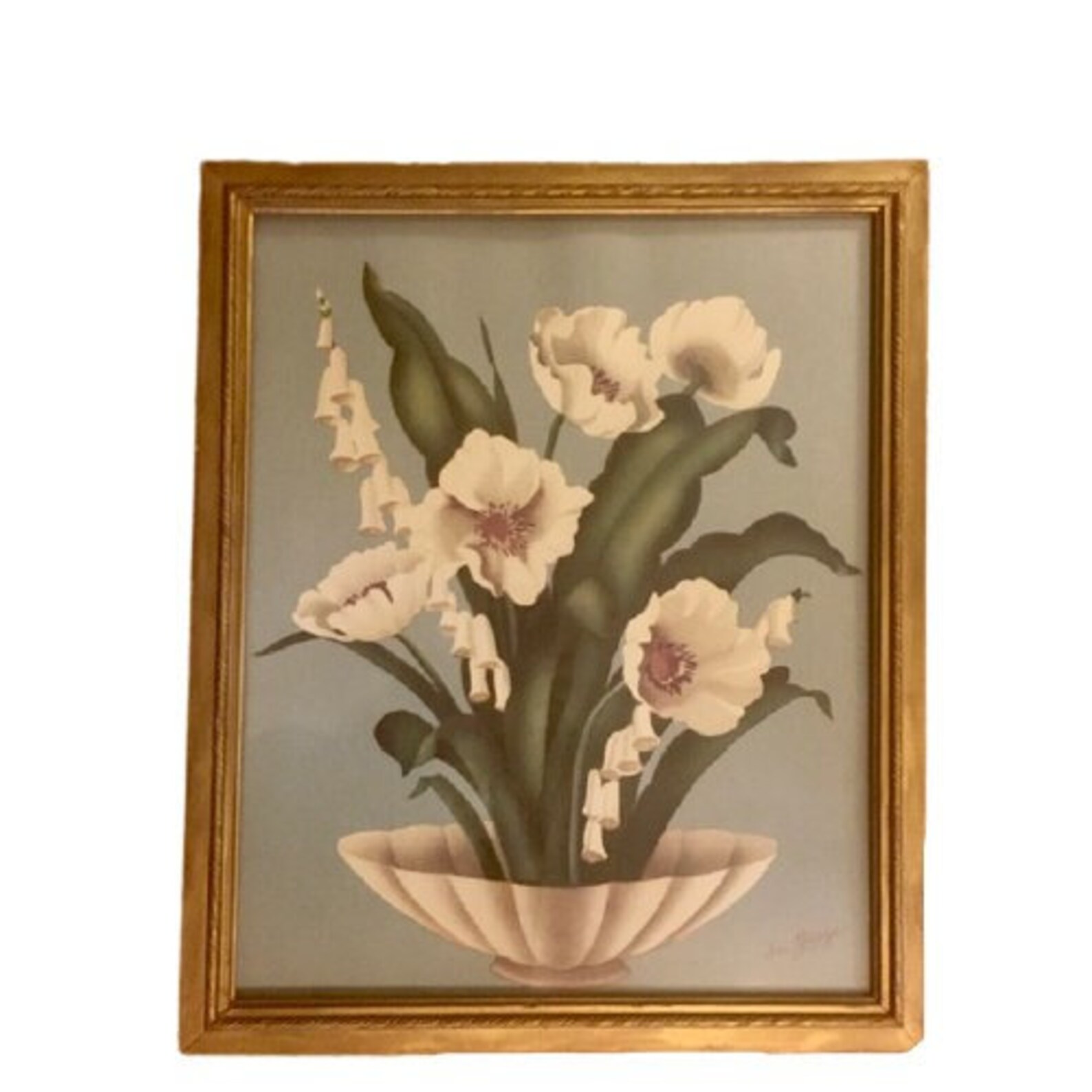 Still Life Floral Sanford De Jonge Print 1940s Art Deco Etsy