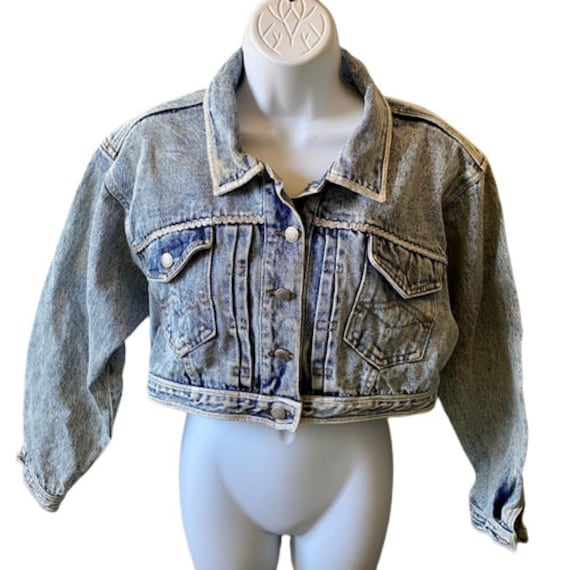 Acid wash jean jacket 80s 2025