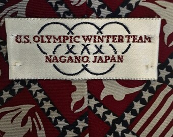 Cravate Officielle Des XVIII Jeux Olympiques D'hiver Nagano 1998 - Japon - Portée