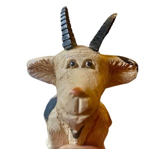 Artesania Rinconada Billy Goat Horned Anthropomorphic Ceramic Figurine Handmade Uruguay Folk Art Vintage 1970s