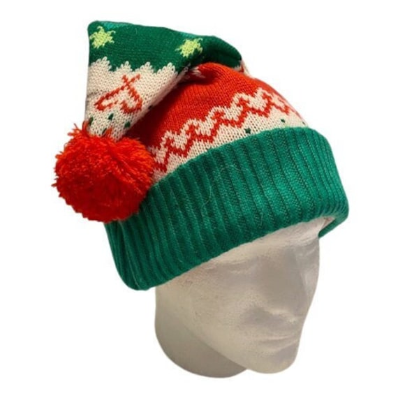 Knit Winter Christmas Hat Unisex Adult