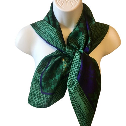 【2025年】もらって嬉しいお歳暮 人気ランキング Scarf Christian Dior E'charpes Vintage 80s Silk Houndstooth 小物