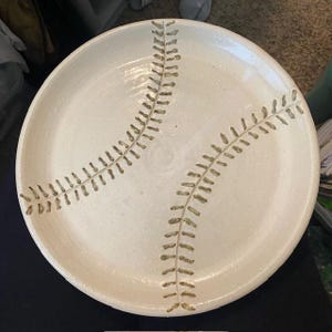 Steingut Kunstkeramik Baseball Servierplatte Handgefertigte Insel Park Keramik