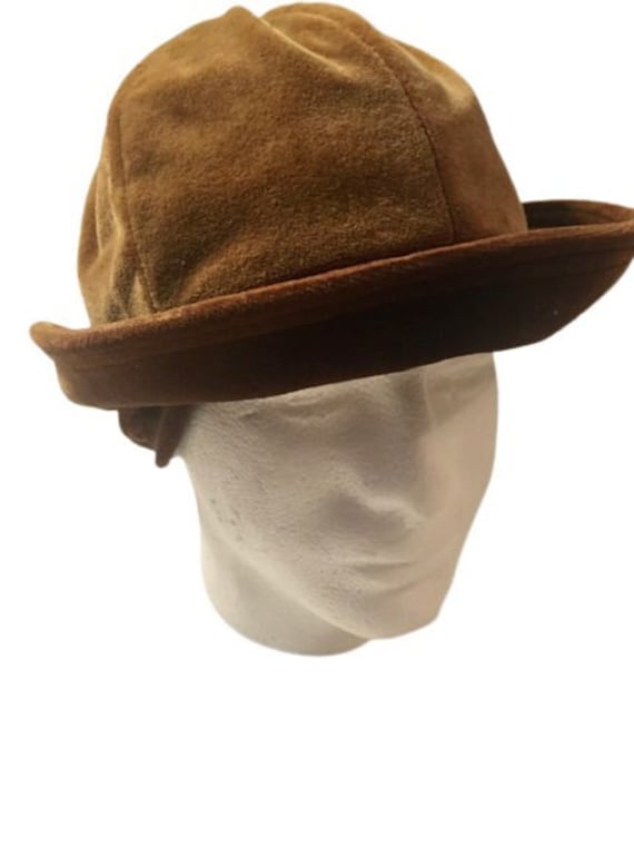 Hat Happy Capper Brimmed Hat Ear Warmers Vintage … - image 1