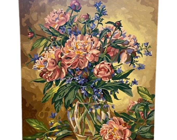 Paint by Number Completed Large Piece Still Life Floral PBN Etsy